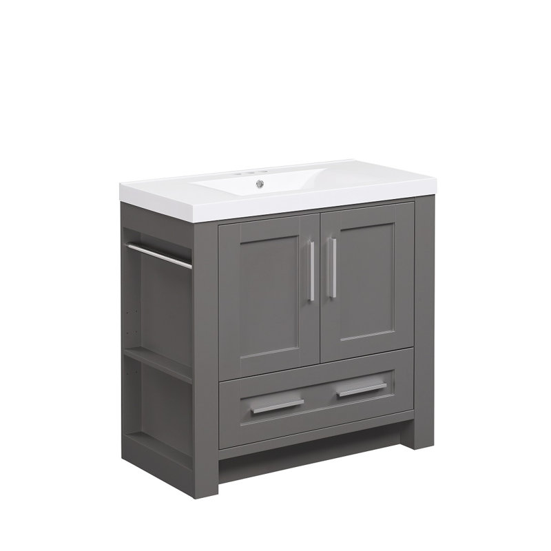 Ebern Designs Cedeno 35.37'' Free Standing Single Bathroom Vanity with